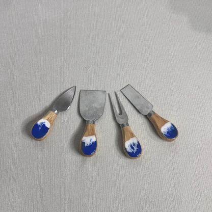 Set cutite branzeturi cu rasina epoxidica, efect ocean - epoxyarta.ro